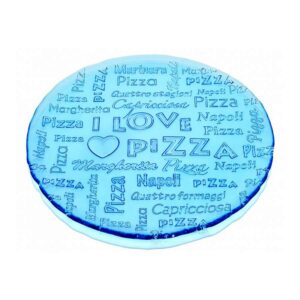 Блюдо IVV I love pizza голубое 33 см
