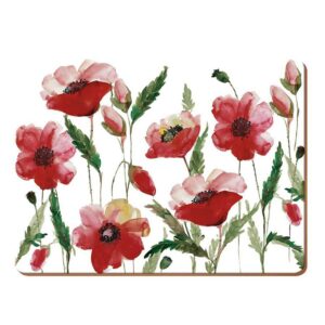 Набор подставок под горячее Kitchen Craft Watercolour Poppy 40x29