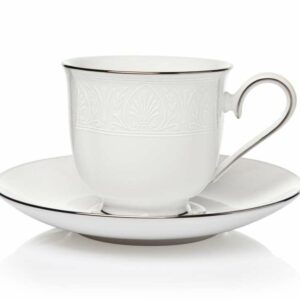 Чашка чайная с блюдцем Lenox Ханна платиновый кант 180мл