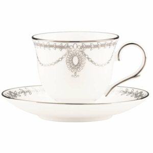 Чашка чайная с блюдцем Lenox Королевский жемчуг белая 180мл