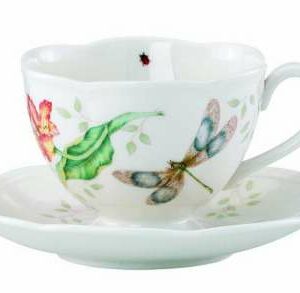 Чашка чайная с блюдцем Lenox Бабочки на лугу Стрекоза 240мл