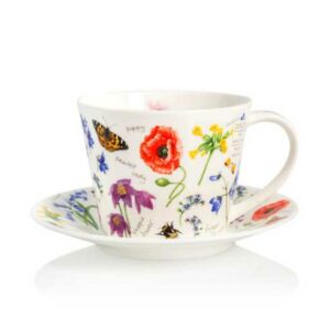 Чашка чайная с блюдцем Данун Полевые цветы Айлей 350мл
