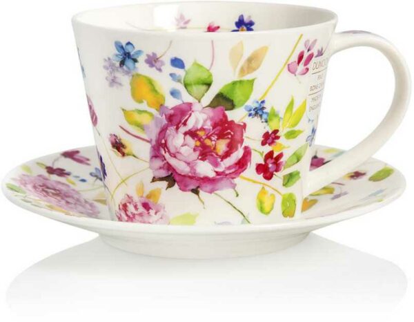 Чашка чайная с блюдцем Данун Садовая роза Айлей 350мл