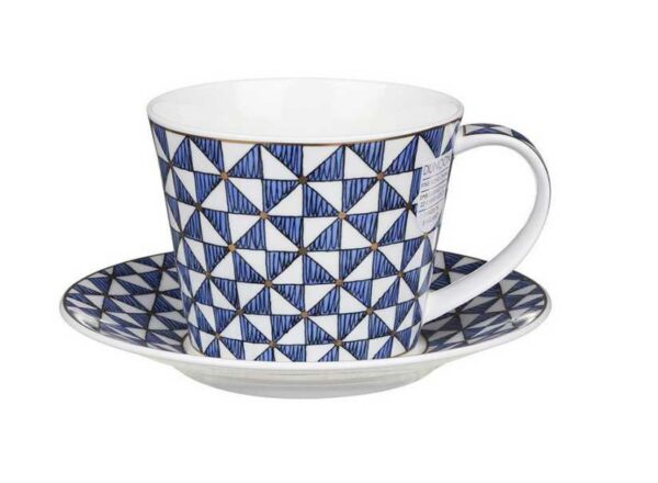 Чашка чайная с блюдцем Данун Самарканд голубая Айлей 350мл