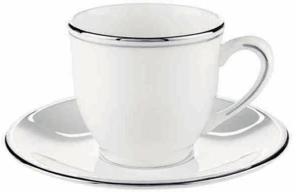Чашка кофейная с блюдцем Lenox Федеральный платиновый кант 90мл