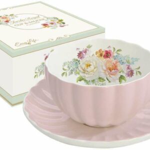 Чашка с блюдцем Королевский сад розовая Easy Life