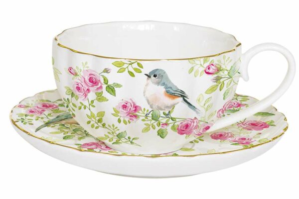 Чашка с блюдцем Птицы в саду Птицы в саду Easy Life 58485