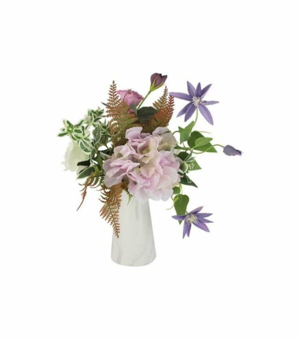 Декоративные цветы Дрим Гарден Букет клематисы в керамической вазе