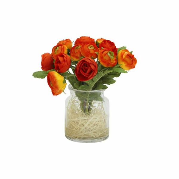 Декоративные цветы Дрим Гарден Купальницы оранжевые в стекл вазе