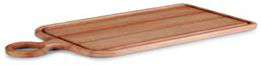 Деревянная доска для стейка Kapp Table Top Ироко с ручкой 20x43 см