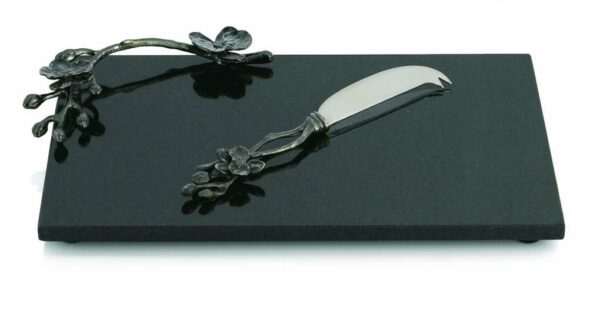 Доска для сыра с ножом Michael Aram 32x21см Чёрная орхидея