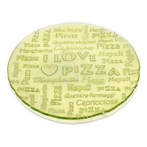 Блюдо IVV I love pizza зеленое 33 см