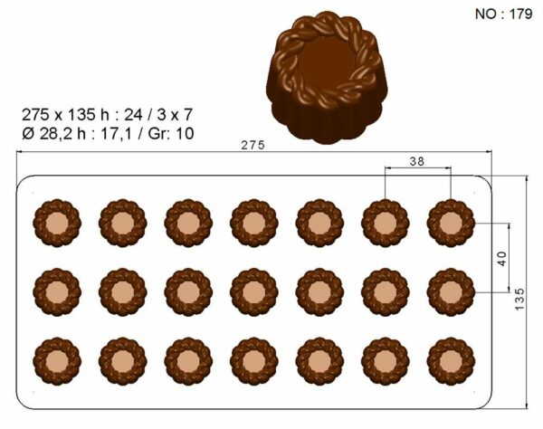 Форма Kapp Pastry шоколадный Венок