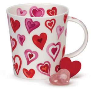 Кружка Данун Влюблённые сердца Ломонд 320мл розовая