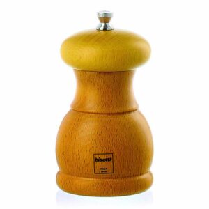 Мельница для соли Бисетти из дерева цвет желтый 12 см