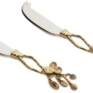 Набор ножей для сыра Michael Aram Золотая орхидея 21,5см 2шт 2