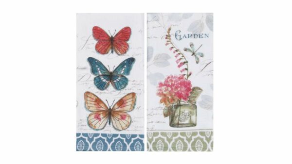 Набор полотенец Kay Designs Цветы и Бабочки прямоугольных 41x66см