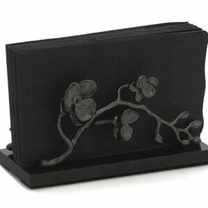 Подставка для салфеток Michael Aram Чёрная орхидея 20см чёрная