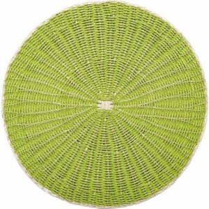 Салфетка подстановочная Harman круглая Пальмовый лист зеленый 38см
