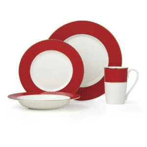 Сервиз чайно-столовый Lenox Цветное плиссе на 4 персоны 16 предметов красный 2