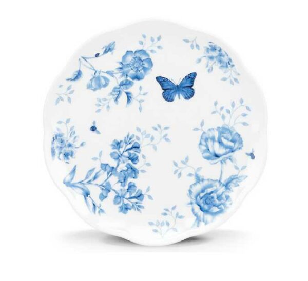 Тарелка акцентная Lenox Бабочки на лугу 23см синяя 2