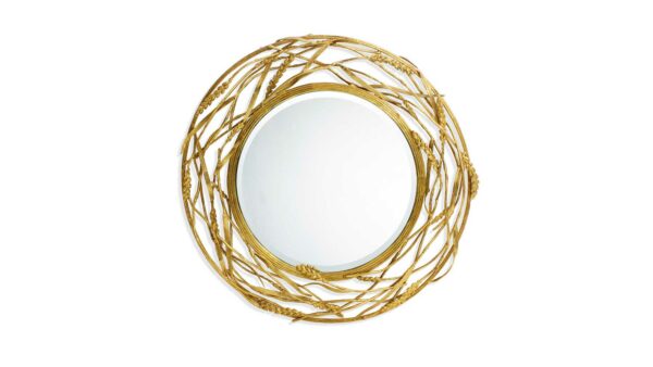 Зеркало круглое Michael Aram Золотая пшеница 62см 2