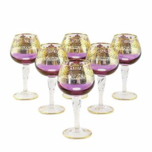 Набор бокалов для коньяка фиолетовый Migliore Luciana