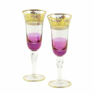 Набор бокалов для шампанского фиолетовый Migliore Luciana