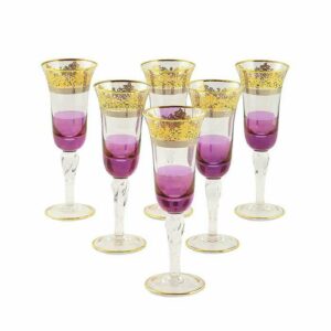 Набор бокалов для шампанского фиолетовый Migliore Luciana 6 шт