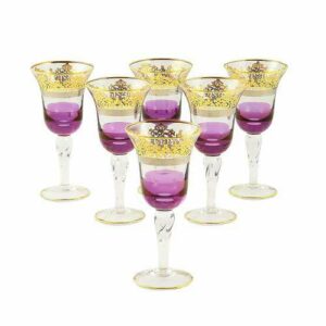 Набор бокалов для вина фиолетовый Migliore Luciana 6 шт