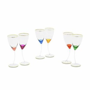 Набор бокалов для вина разноцветный Migliore Inigma