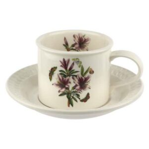 Чашка чайная с блюдцем Portmeirion Ботанический сад Рельеф Азалия 260мл