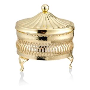 Сахарница круглая с крышкой Queen Anne 11см золотой цвет