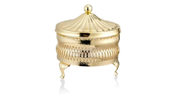 Сахарница круглая с крышкой Queen Anne 11см золотой цвет