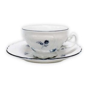 Чашка с блюдцем Thun Bernadotte Синие мелкие цветы PR-ПОД0010 2