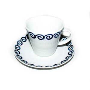 Чашка с блюдцем Тхун Том Синие волны 260 млx174 мм 2