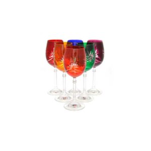 Набор бокалов для вина Богемия Цветной хрусталь 150мл 49832 2