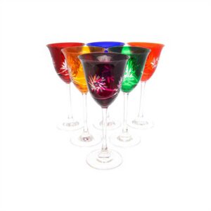 Набор бокалов для вина Богемия Цветной хрусталь 190мл 49828 2