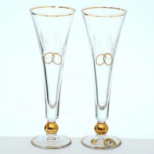 Свадебный набор бокалов для шампанского Стар Кристалл Сафари Evpas E-S 2