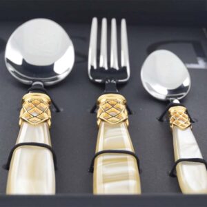 Набор столовых приборов Domus France Gold Steel Champagne Pearl 18пр GLPM 55541 2