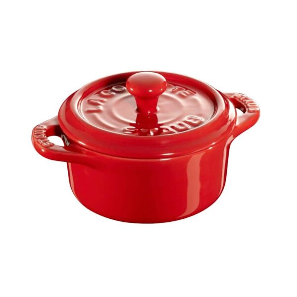 Мини-кокот круглый Staub 10 см вишневый