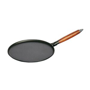 Сковорода для блинов Staub черная с деревянной ручкой