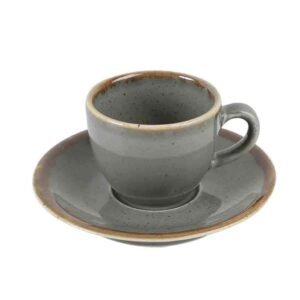 Блюдце для кофейной чашки Porland Dark Grey Seasons 12 см темно-серый Posuda Moskva