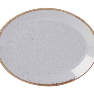 Блюдо овальное Porland Seasons Grey 24х19 см серый Posuda Moskva