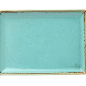 Блюдо прямоугольное Porland Seasons Turquoise 21х27см бирюзовый Posuda Moskva