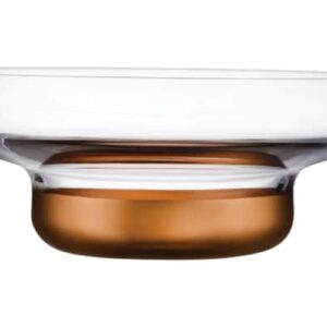 Чаша декоративная Nude Glass Контур 36 см прозрачная медным дном Посуда Москва