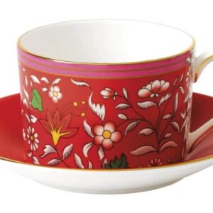 Чашка чайная с блюдцем Wedgwood Вандерласт Малина 150 мл Посуда Москва