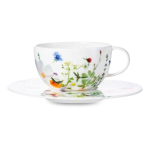 Чашка чайно-кофейная с блюдцем Rosenthal Альпийские цветы 300 мл Посуда Москва