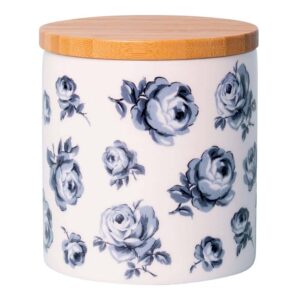 Емкость для хранения с деревянной крышкой Katie Alice Vintage Indigo Floral 11х11 см Posuda Moskva