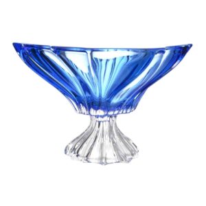 Фруктовница на ножке Aurum Crystal Plantica 33см Blue 56015 Посуда Москва